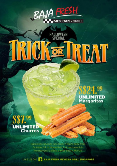 Baja Fresh Mexican Grill’s “Treat or Treat”: UNLIMITED Churros or UNLIMITED Margaritas
