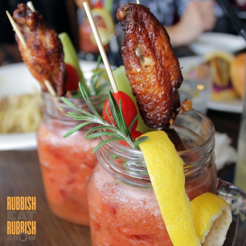 Chillax Cafe, Serangoon Garden: Waiter!  There is a Chicken Wing in my Bloody Mary!