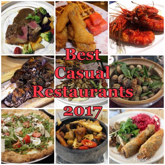 Best Food 2017 Part V: Best Casual Restaurants For Year-End Gatherings ($20-$50)